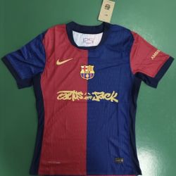 Mens Barcelona x Travis Scott Nike Soccer Jersey
