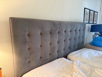 King Size Headboard & Oak Bedframe