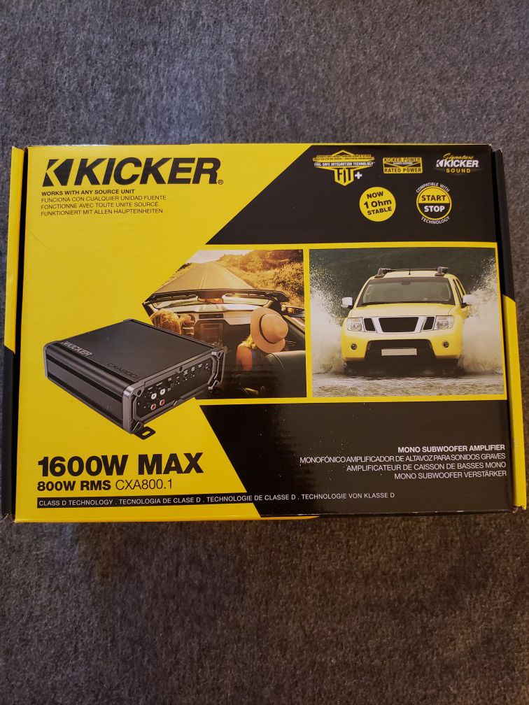2019 - Kicker CXA 800.1 Amplifier [Firm on Price]