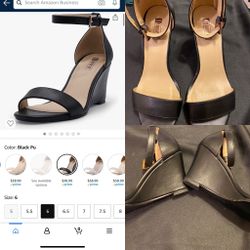 Women's Classic Wedge Heels Sandals size 6- New