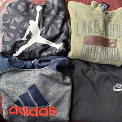 4 Sweaters - Youth M (Nike, Adidas, Puma, Lake Tahoe)