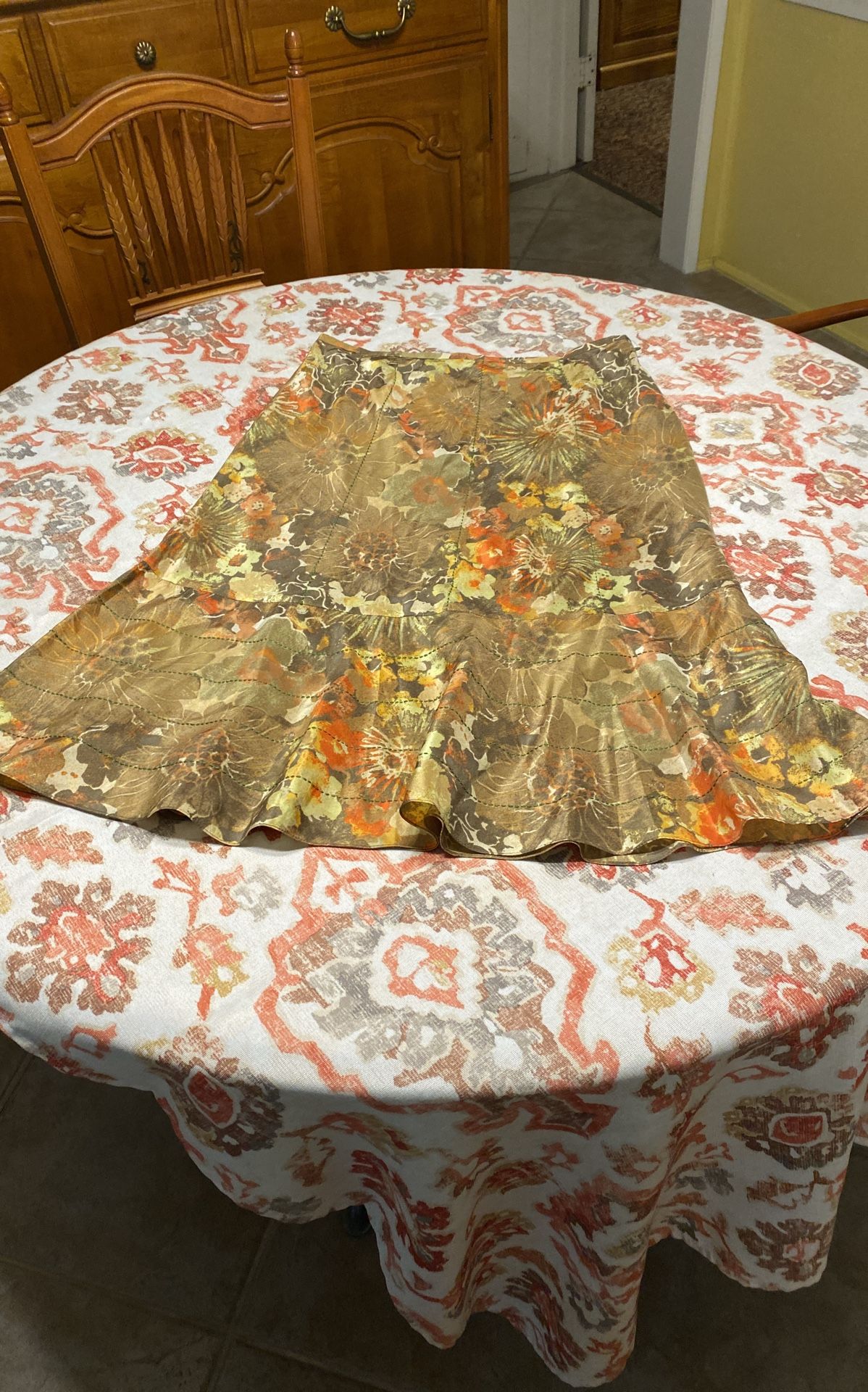 Sigrid Olsen Silk Midi Skirt Sz 10 NWOT