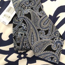 Michael Kors Perla Paisley 100% Silk Tie NWT