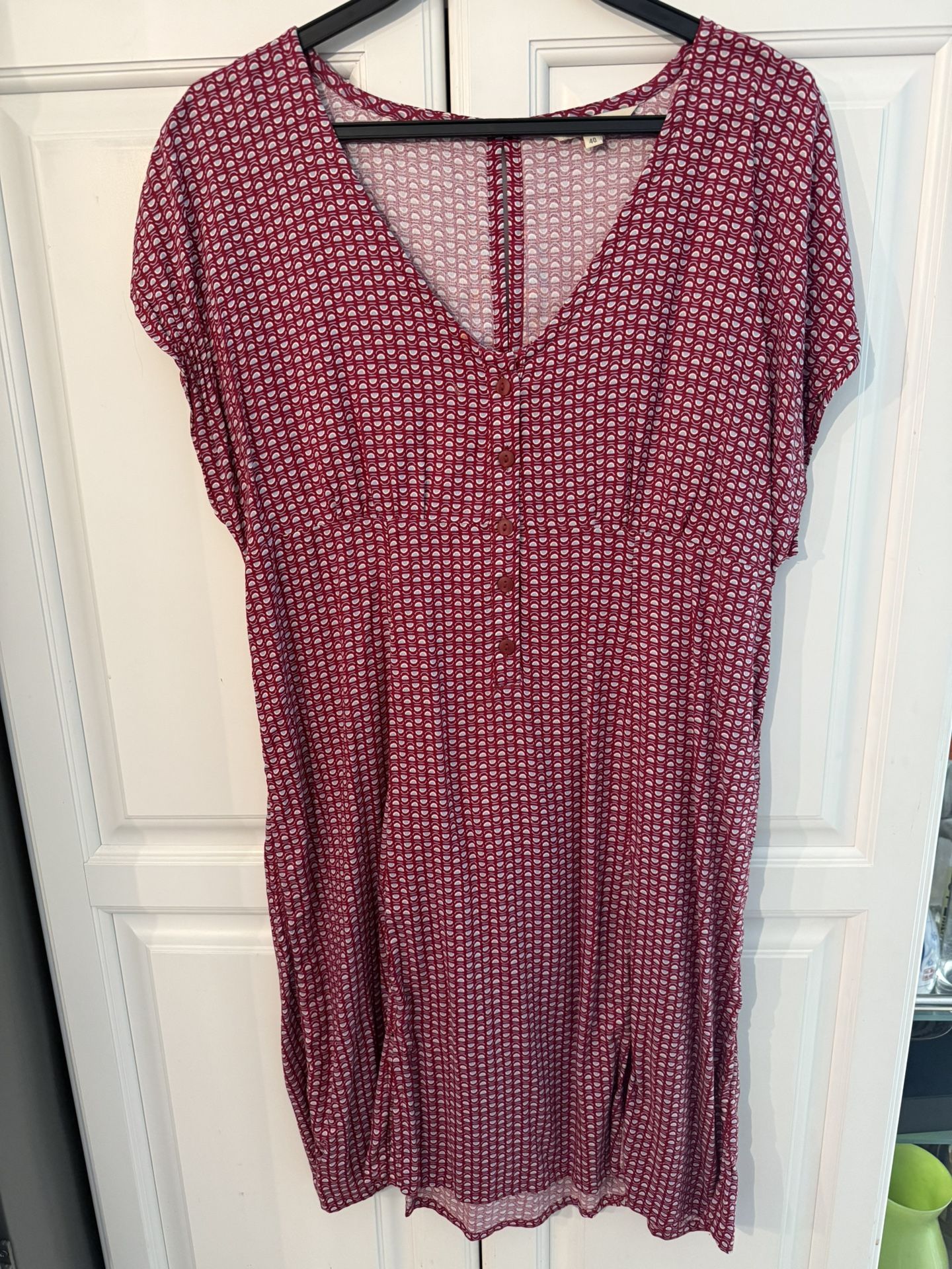 Women's Red Patterned summer dress 6