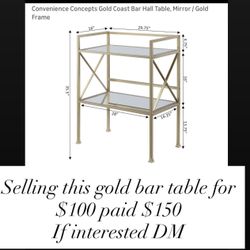 Gold Bar Table 