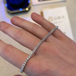 GRA Certified Moissanite Tennis Bracelet
