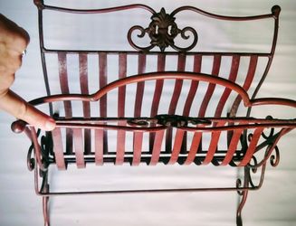 Magazine Holder, Metal magazine rackRed Iron Fireplace Wood Rack