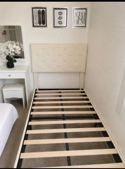Teen bed, mattress and vanity