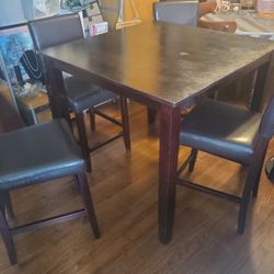 Pub Table And 4 Chairs