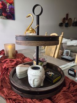 Wood Center Piece That Rotates 360
