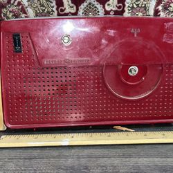 GE Red Radio Model 646 1950s Era
