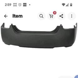 Brand New Primed 2004-2008 Nissan Maxima Rear Bumper 