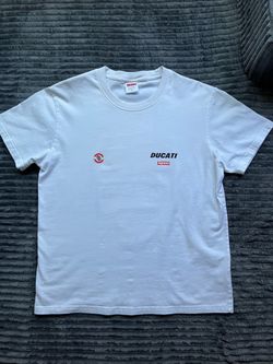 Supreme x Ducati White Collab T-Shirt