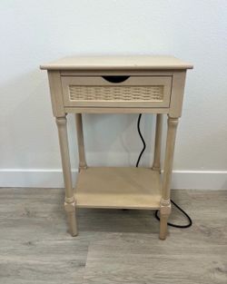 Nightstand with Power Outlet and USB