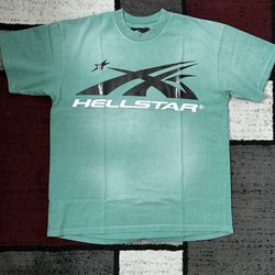 Hellstar Sports Logo T-Shirt Green Size M