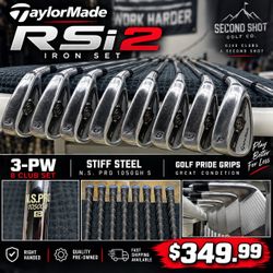 🔥 TaylorMade RSi 2 Iron Set 3-PW | Stiff Steel | N.S. Pro 1050GH 🔥