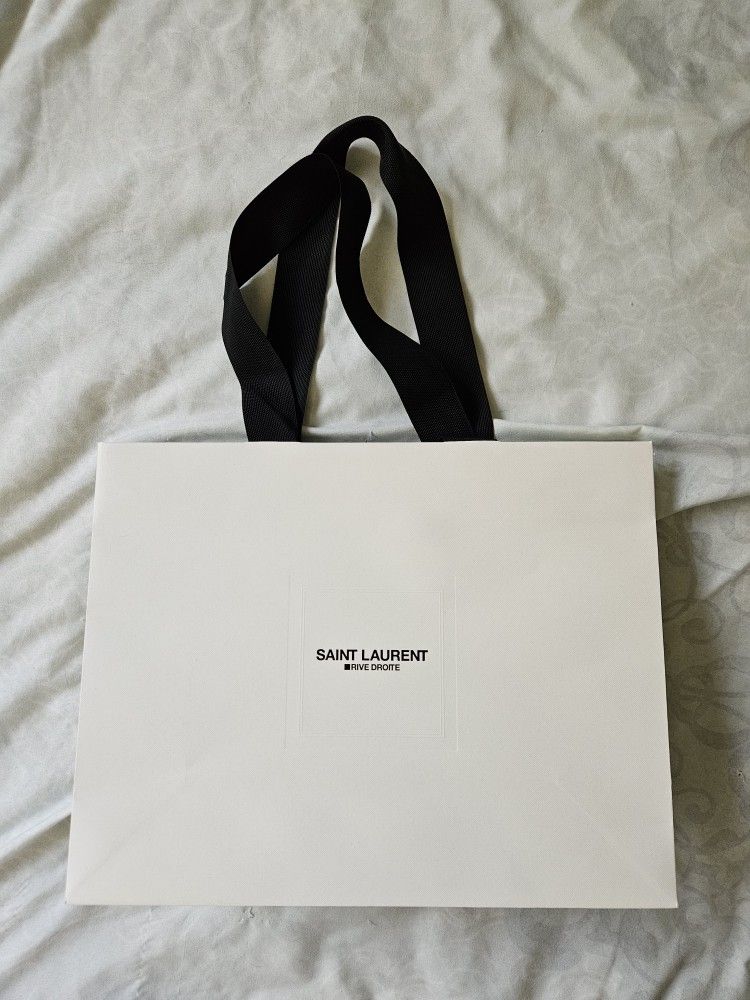 YSL Rive Droite Medium White Shopping/Gift/Tote Bag