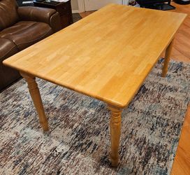 Solid Wood Dining Table - Golden Oak color - seats 6