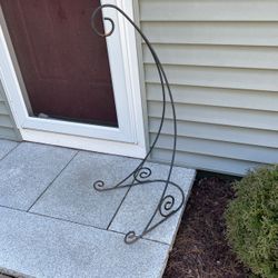 Metal 39” High Shepard s Hook With Base
