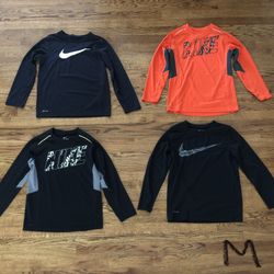 Nike dry-fit long sleeve shirts - size YM