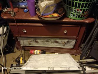 Wood Dresser with Two Drawers
