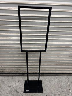 54" Advertising Floor Standing Sign Holder 14" x 22" Double Sided Black ULINE H-5712BL #4455