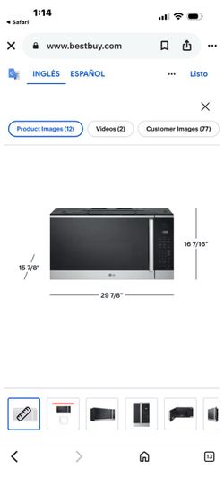 LG - 1.8 Cu. Ft. Over-The-Range Smart Microwave with Sensor