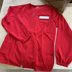 NEW Never Worn Valentines Day Jockey Scrub / Uniform Jacket Medium