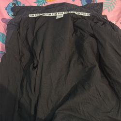 VS Pink Black Button up windbreaker Size S