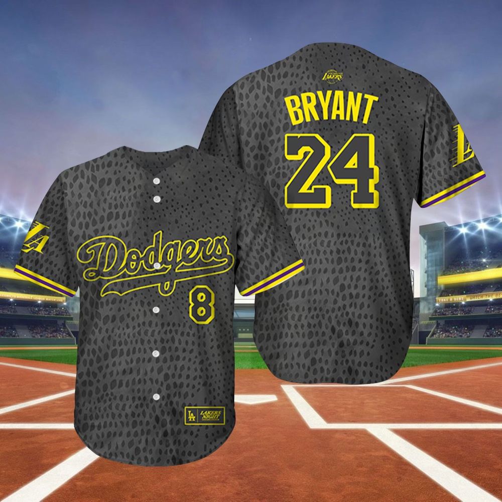 Baseball Jersey Kobe Dodgers Jersey Black 2024 Los Angeles Dodgers
