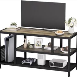 VFK Industrial TV Stand for TV up to 65 inch, TV Cabinet with 2 Tier Storage Shelves for Living Room, Metal Frame,tv stands for living room,tv cabinet