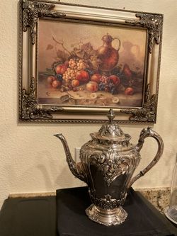 REED BARTON SILVER COFFEE POT VINTAGE