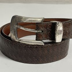 Onyx By Brighton ~ Brown Leather Belt ~ Size 36 14018 ~ Handcrafted in USA
