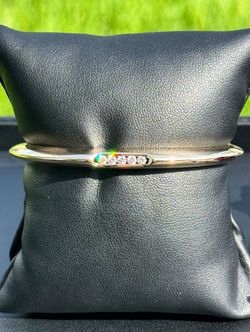 Pascal Lacroix 14k yellow gold 0.3CTW Natural Diamond bangle bracelet 6.75”