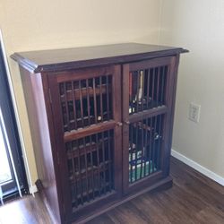 Solid Wood Book And Wine Shelf