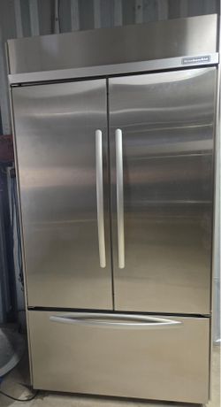 KitchenAid 42 stainless steel 3-door French door built-in refrigerator