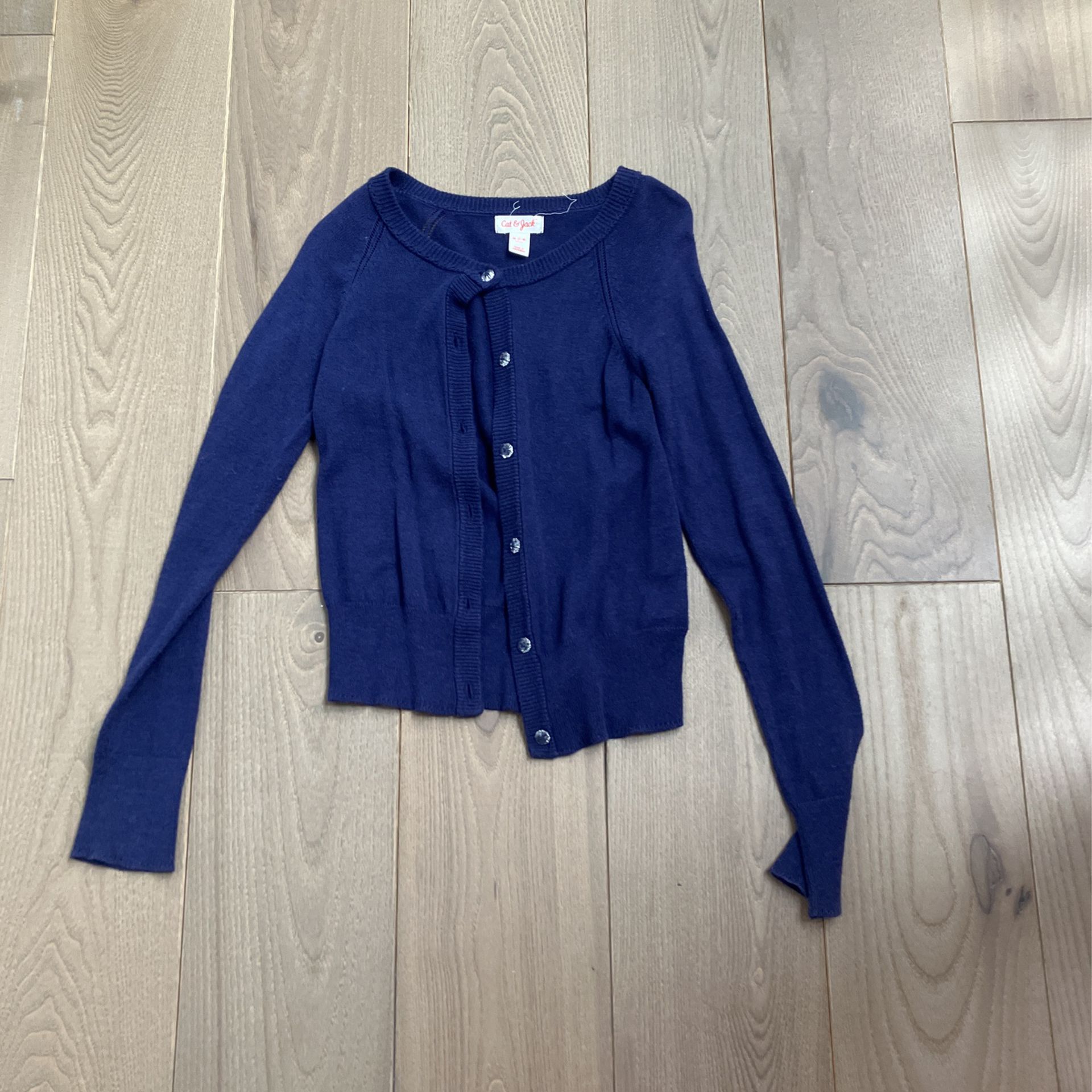 Blue Cardigan For Girls. Brand Cat & Jack. Size M Kids. Ages 7/8