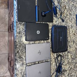 3 Chromebooks +accessories 