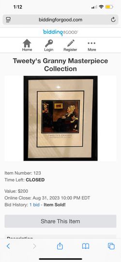 Warner Bros. Tweety & Granny Looney Tunes Framed Art Print Animation Collectible