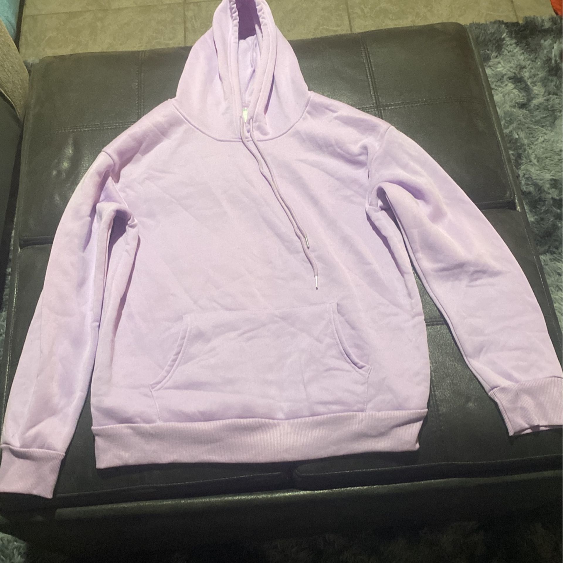 SHEIN Lavender Hoodie With Butterfly On The Back Size L