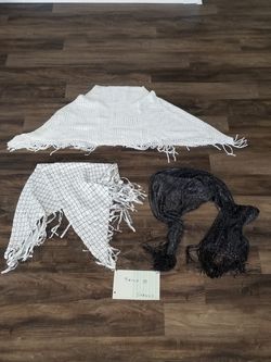 Women's Shawls and Poncho (3 items) / Batch #8