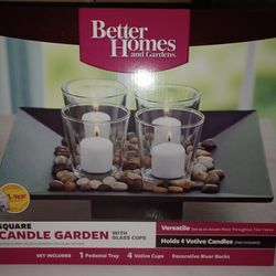 Candle Garden With Glass Cups, Brand new.