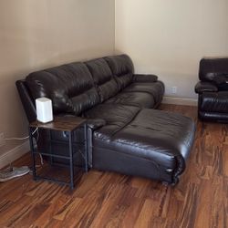Black Leather Couch 