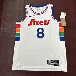 Philadelphia 76ers Paul George White City Jersey Mens Large #8