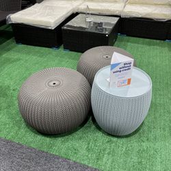 Outdoor Patio Set Ottoman Set Cozy