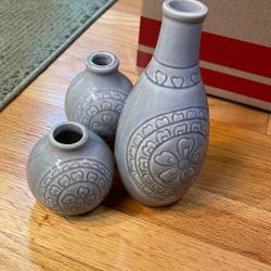 3 Piece Mini Vase Set 