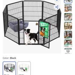FXW Homeplus Indoor Dog Playpen, Black, 32-in, 8-panel