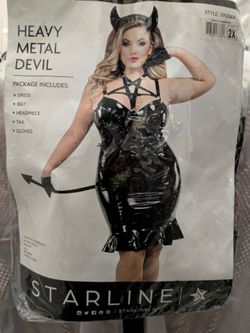 Costume, Adult Women's Starline Heavy Metal Devil 2X Plus Size New