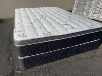 Cal King Bamboo Orthopedic Pillow Top Mattress Set!