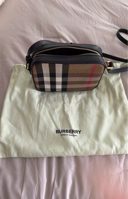 Authentic Burberry House Check Camera Crossbody Bag